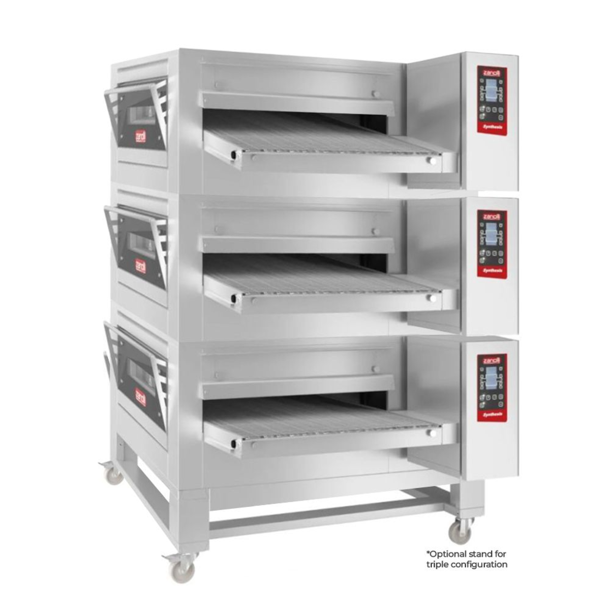 Zanolli Zanolli Synthesis 12/80g-3 Triple Stacked 32 Inch Gas Impingment Conveyor Oven - Commercial Pizza Ovens | NECES...