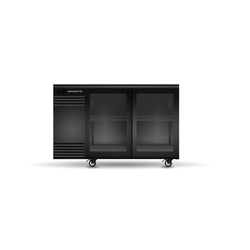 SKOPE Backbar 2 Glass Sliding Door Fridge - Commercial Bar Display | NECES Australia