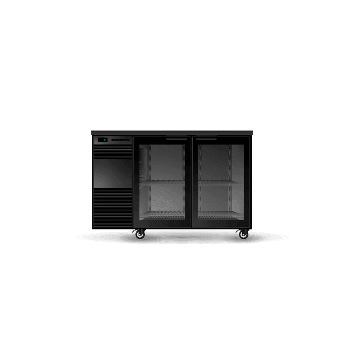 SKOPE Backbar 2 Glass Swing Door Fridge - Commercial Bar Display | NECES Australia
