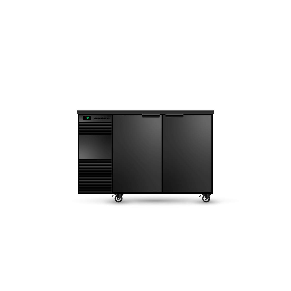 SKOPE Backbar 2 Solid Swing Door Fridge - Commercial Bar Display | NECES Australia