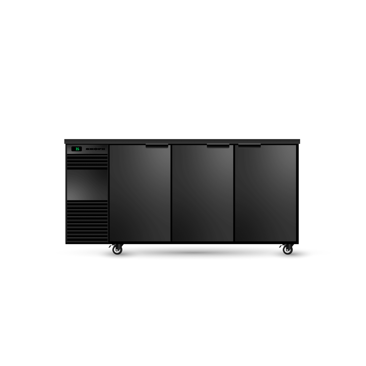 SKOPE Backbar 3 Solid Swing Door Fridge - Commercial Bar Display | NECES Australia