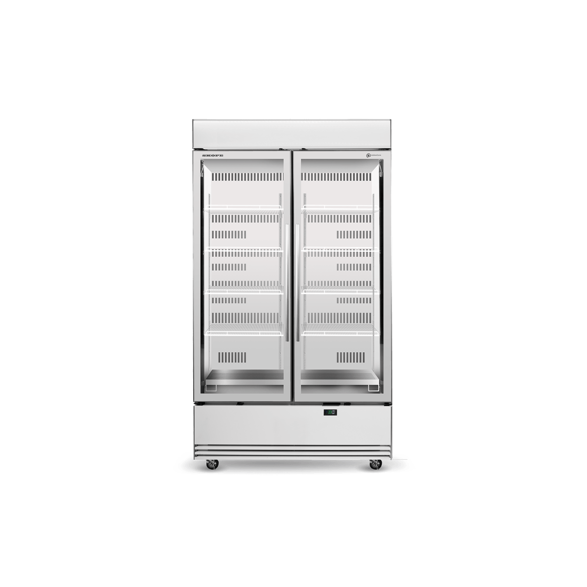 SKOPE Bme1200n-ac 2 Glass Door Display or Storage Fridge, Lit Sign - Commercial General Display | NECES Australia