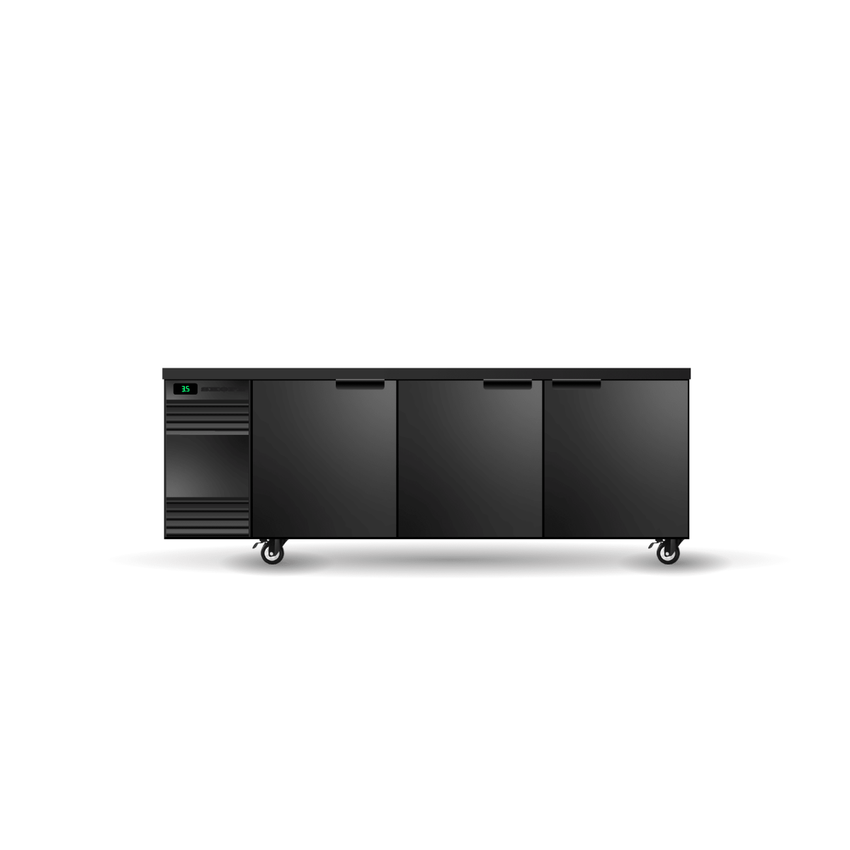 SKOPE Backbar 3 Solid Swing Door Counterline Fridge - Commercial Bar Display | NECES Australia