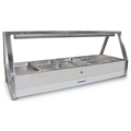 ROBAND Roband Straight Glass Hot Food Display Bar, 10 Pans Double Row - Commercial Straight Glass Hot Foodbars | NECES...