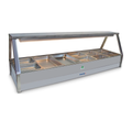 ROBAND Roband Straight Glass Hot Food Display Bar, 12 Pans Double Row - Commercial Straight Glass Hot Foodbars | NECES...