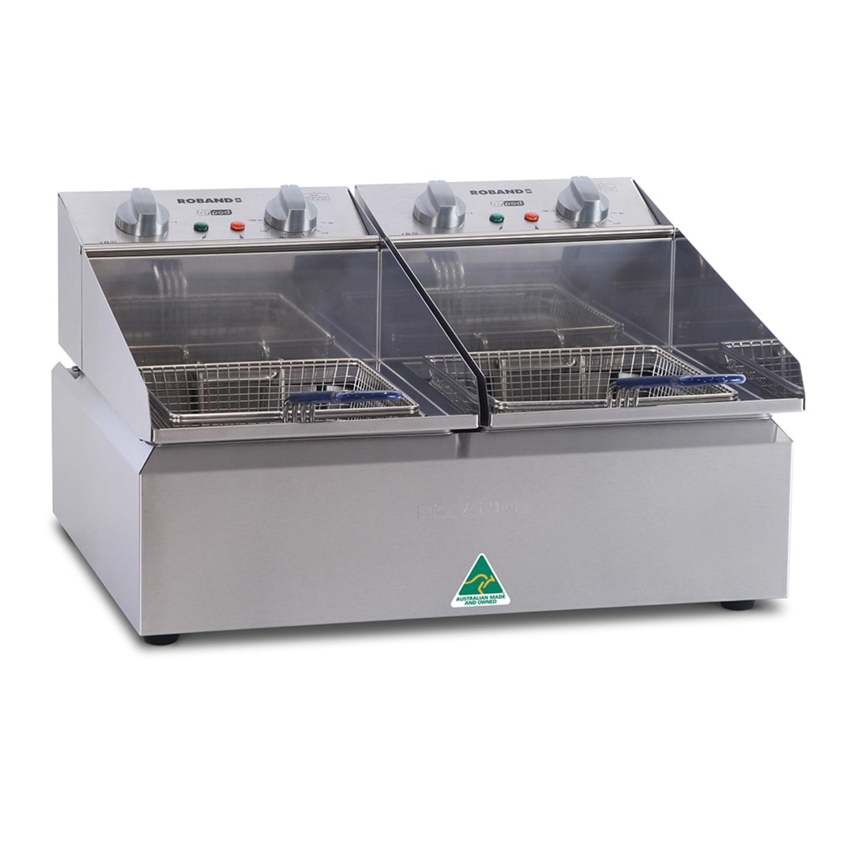 ROBAND Roband Double Pan Fryer 2 X 5lt - Commercial Countertop Fryers | NECES Australia