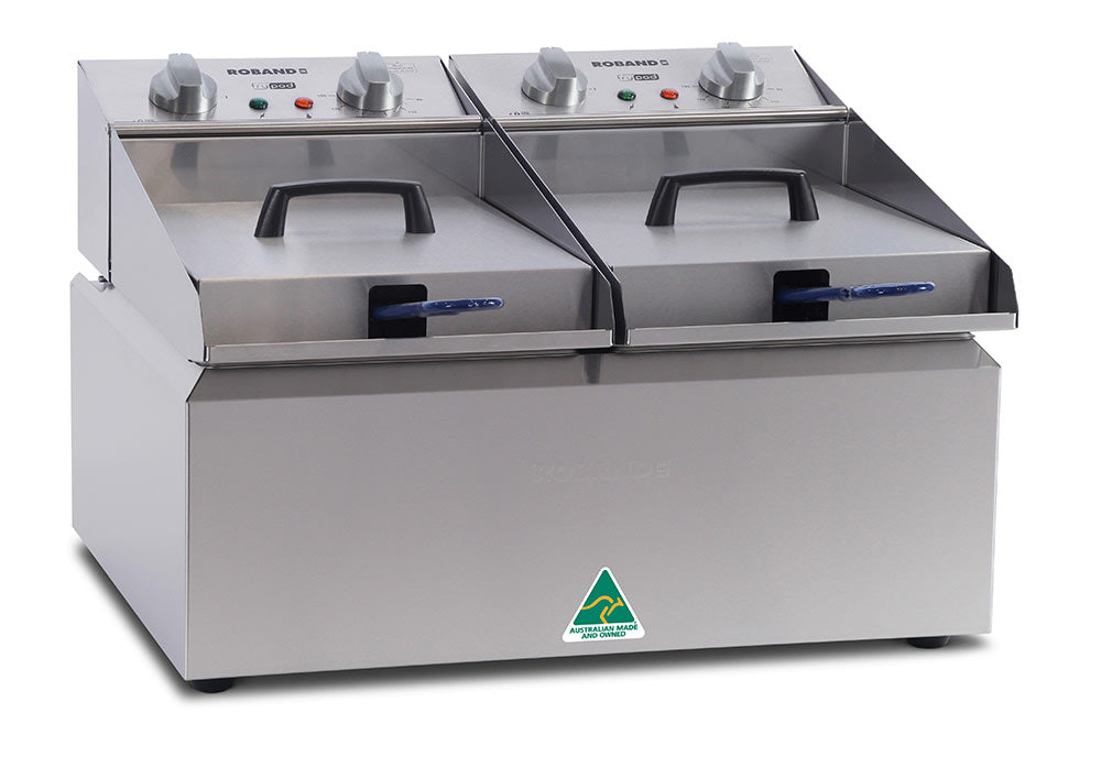 ROBAND Roband Double Pan Fryer 2 X 8lt - commercial fryer