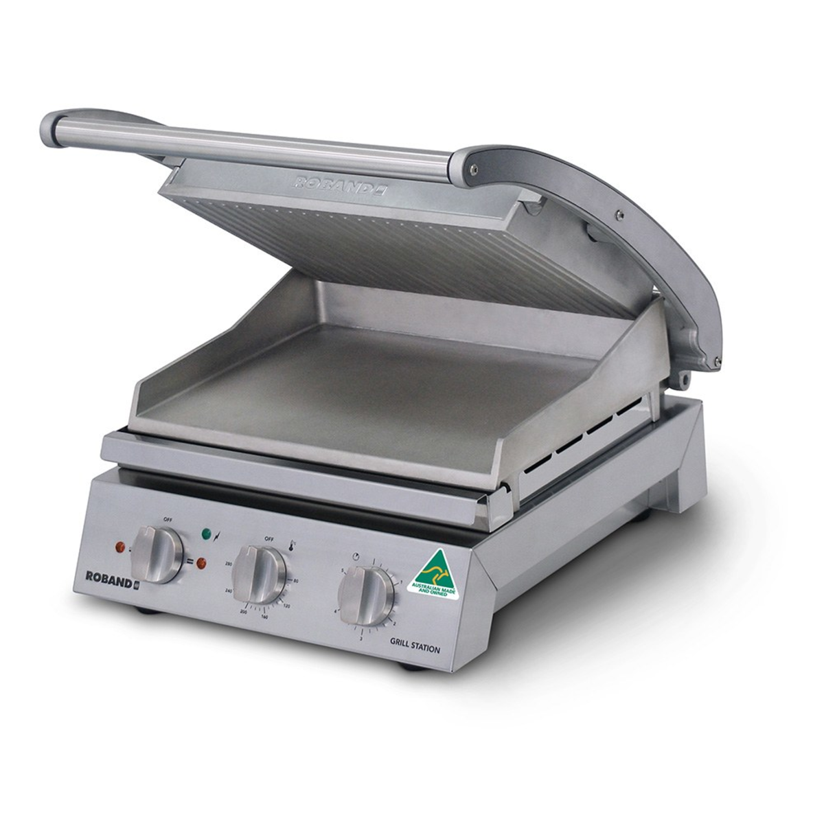 ROBAND Roband Grill Station 6 Slice, Ribbed Top Plate, 9.6 Amp - Commercial Grill Stations | NECES Australia