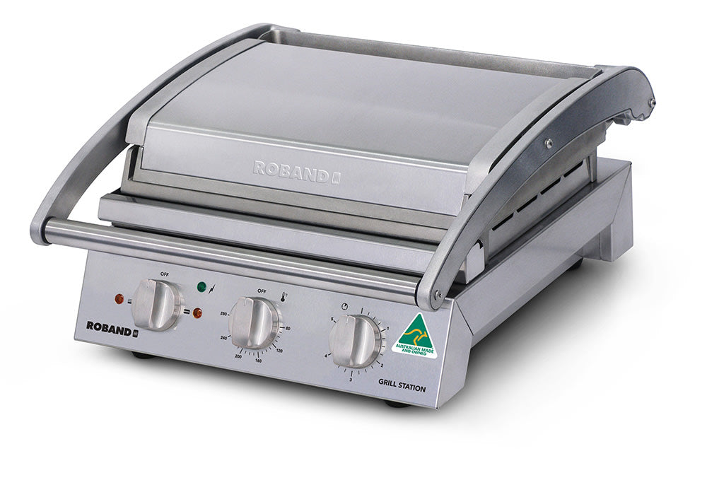 ROBAND Roband Grill Station 6 Slice, Smooth Plates, 9.6 Amp - commercial grill station