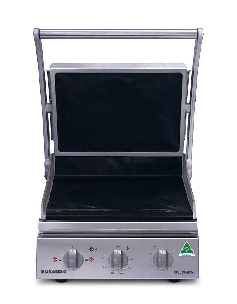 ROBAND Roband Grill Station 6 Slice, Smooth Plates, 9.6 Amp - commercial grill station