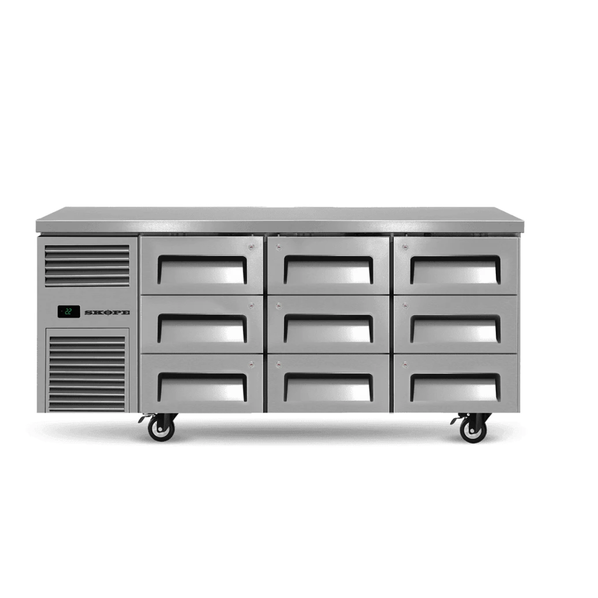 SKOPE Reflex 9 Drawer Underbench Gn 1/1 Fridge - Commercial Food Storage (Underbench) | NECES Australia