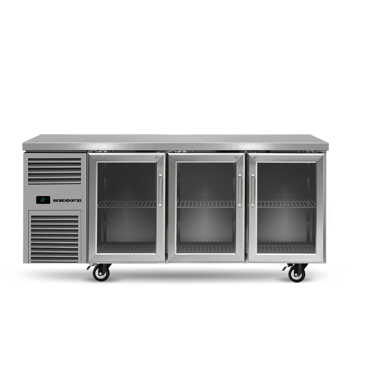 SKOPE Reflex 3 Glass Door Underbench Gn 1/1 Compatible Fridge - Commercial Food Storage (Underbench) | NECES Australia