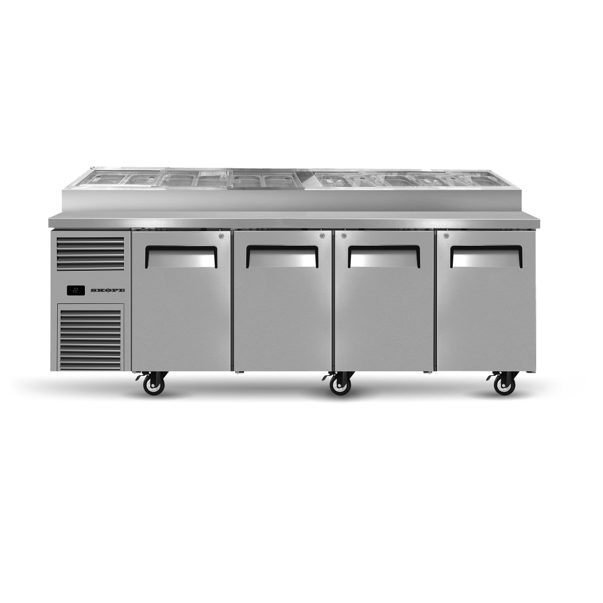 SKOPE Reflex 4 Solid Door Gn Compatible Pizza Preparation Fridge - Commercial Food Preparation | NECES Australia