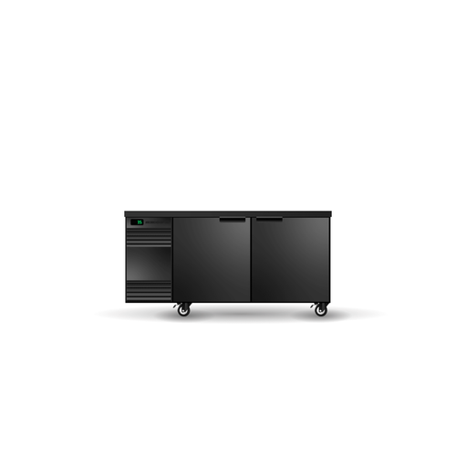 SKOPE Backbar 2 Solid Swing Door Slimline Fridge - Commercial Bar Display | NECES Australia