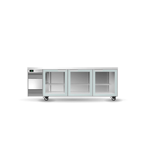 SKOPE Backbar 3 Glass Swing Door Slimline Fridge - Commercial Bar Display | NECES Australia