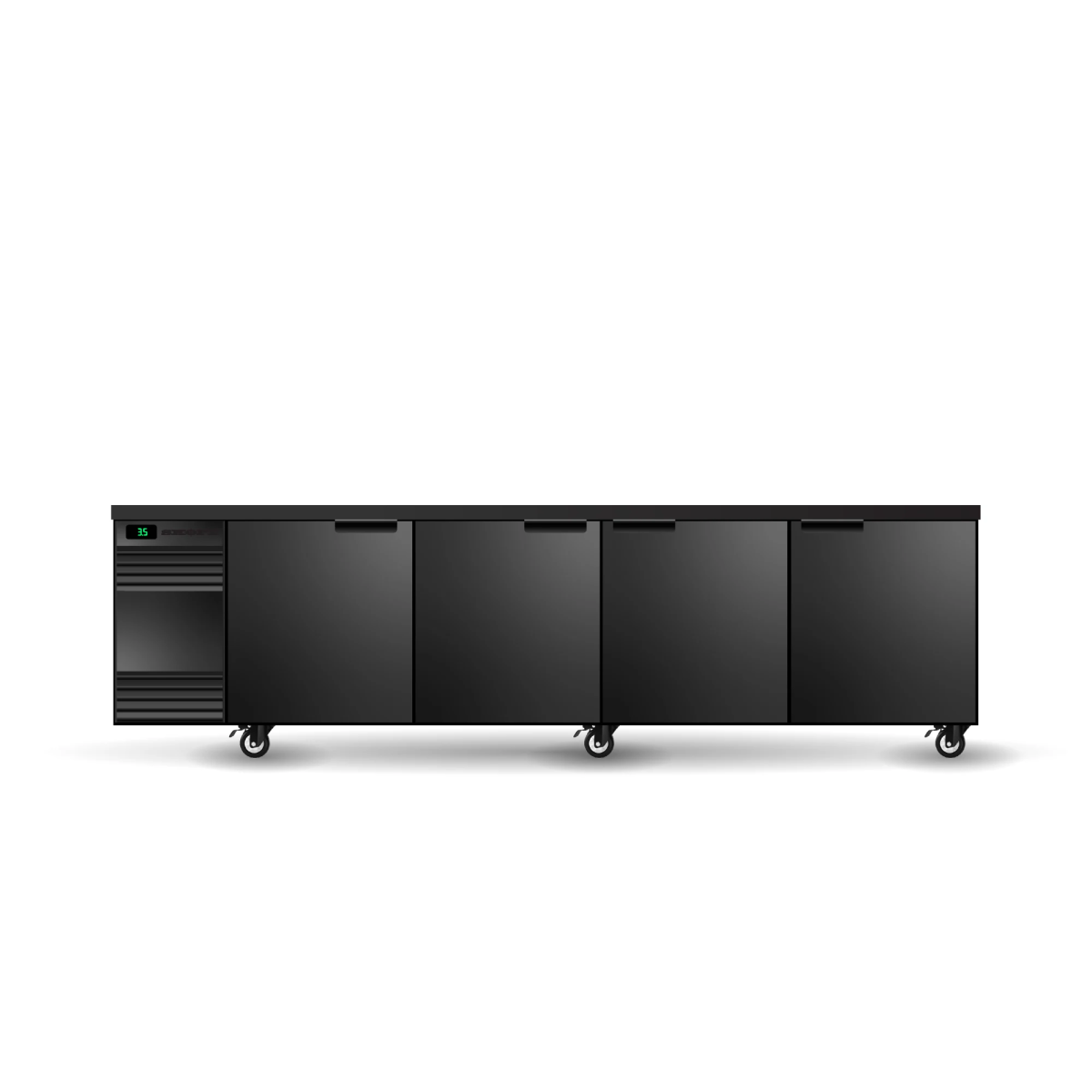 SKOPE Backbar 4 Solid Swing Door Slimline Fridge - Commercial Bar Display | NECES Australia