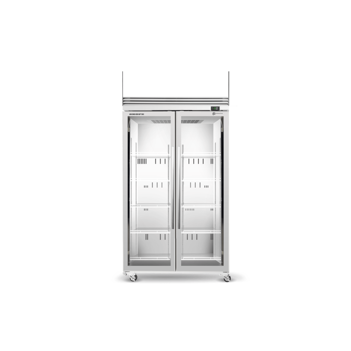 SKOPE Tmf1000n-ac 2 Glass Door Display or Storage Freezer, Lit Sign - Commercial General Display | NECES Australia